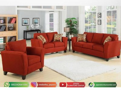 sofa Minimalis warna merah